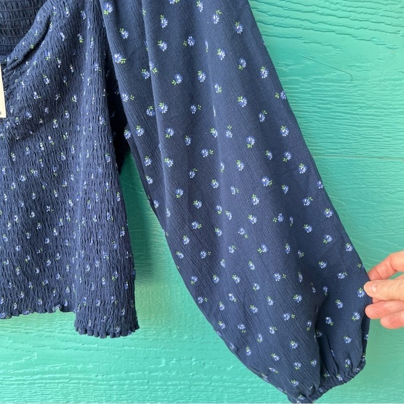 MADEWELL MILKMAID SMOCKED BALLOON SLEEVE TOP SIZE XXL COTTAGECORE NWT - Picture 7 of 10